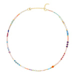 An Endless Summer Necklace - Capri on a white background. 