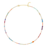 An Endless Summer Necklace - Capri on a white background. 