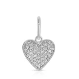 Pavé Diamond Heart Charm Pendant