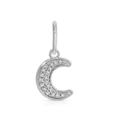 14K Diamond Crescent Moon Charm