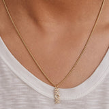 Pavé Nameplate Pendant - Mom