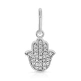 14K Diamond Lucky Hamsa Charm