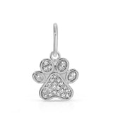14K Diamond Paw Pendant Charm