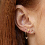 Pavé Safety Pin Earring