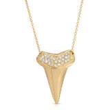 Sharktooth Necklace with Pavé Top
