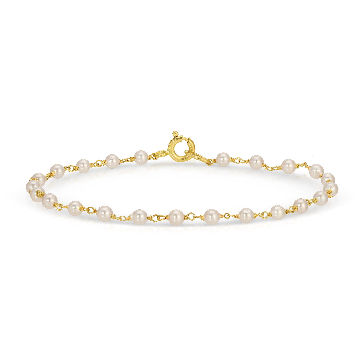 The Lily Bouquet Bracelet on a white background. 