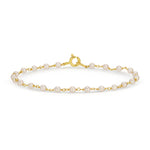 The Lily Bouquet Bracelet on a white background. 