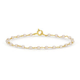 The Lily Bouquet Bracelet on a white background. 