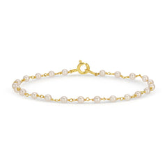 The Lily Bouquet Bracelet on a white background. 