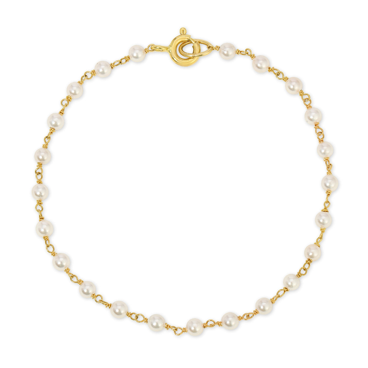 The Lily Bouquet Bracelet on a white background. 