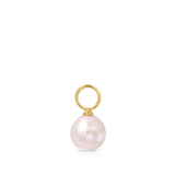 Maya Brenner Mini Pearl Earring Charm — 6mm freshwater pearl on 14k gold bail, white background product shot.