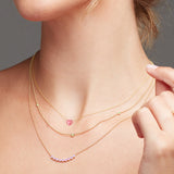 Birthstone Arc Layering Necklace