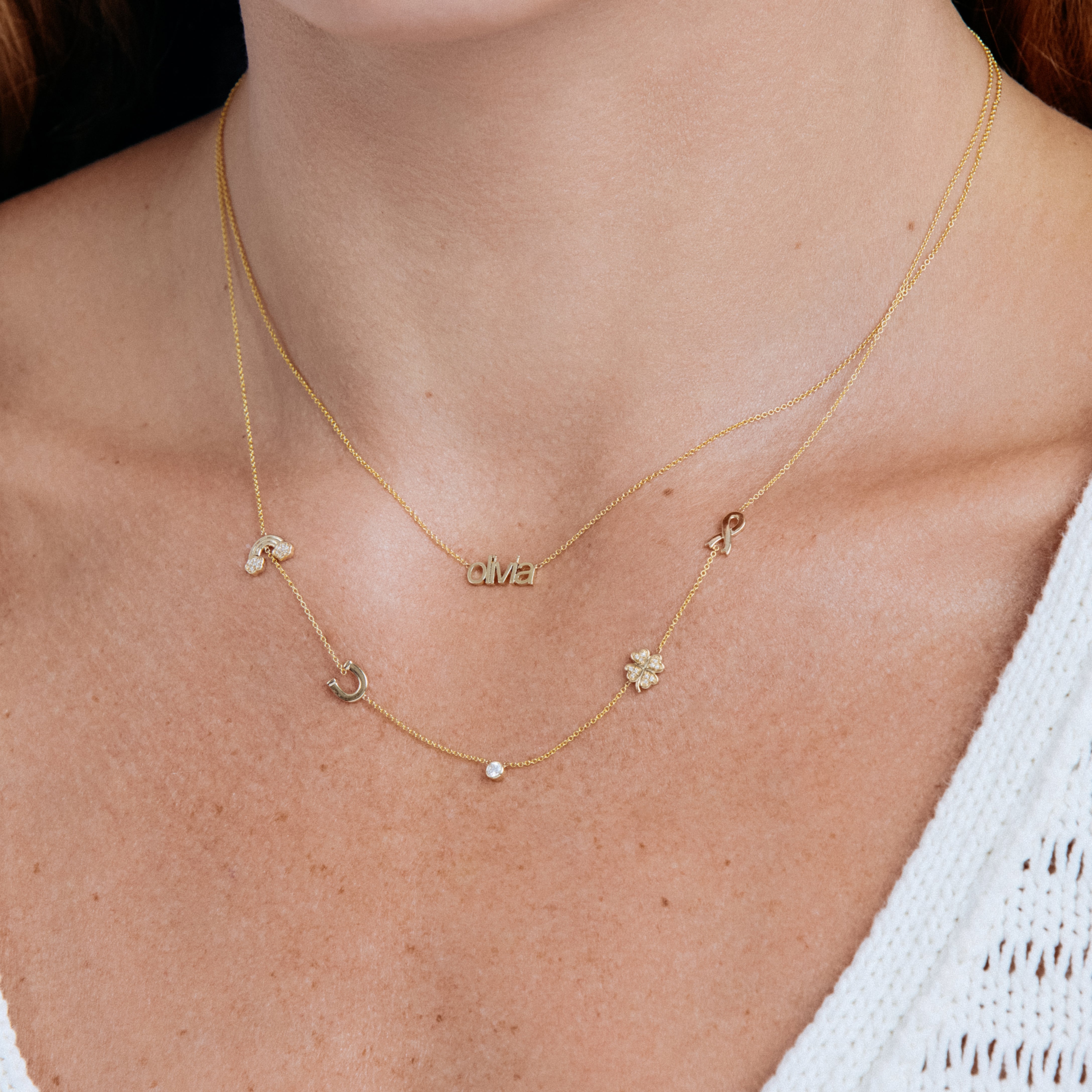 Petite Nameplate Necklace | 14k Gold | Maya Brenner