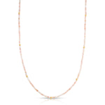 An Endless Summer Necklace - Pink Sands on a white background. 