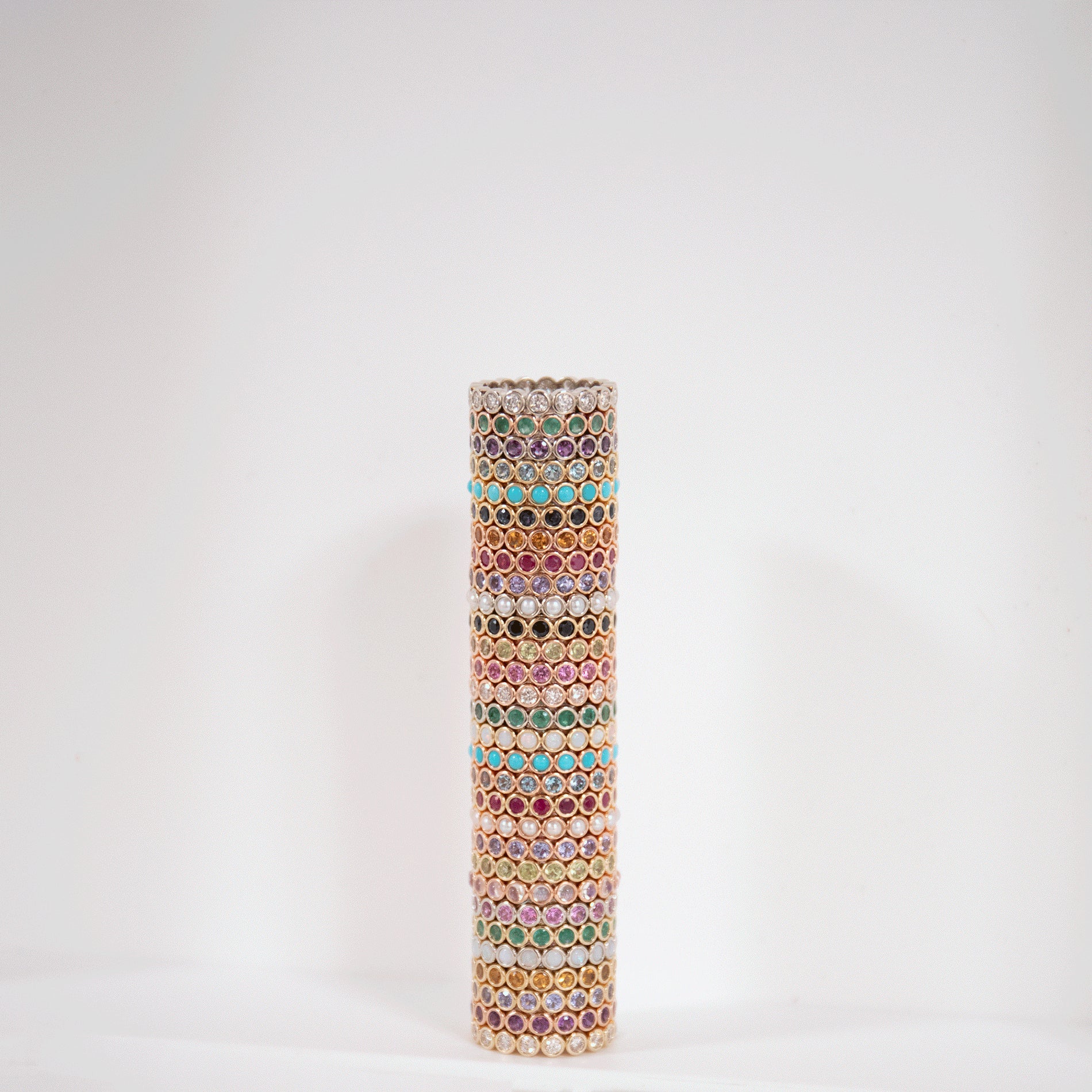 biirthstone eternity ring stack