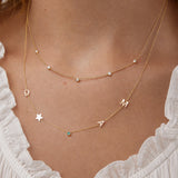 Quintet Diamond Layering Necklace