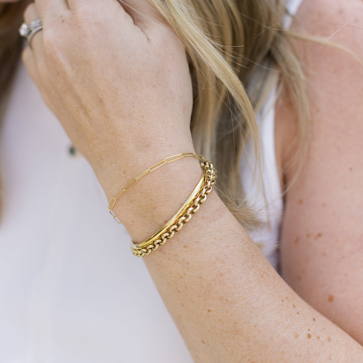 Element Long Link Bracelet | 14k Gold | Maya Brenner