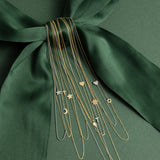 14k Gold Asymmetrical Charm Necklace - Heart