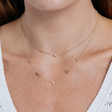Single Diamond Layering Necklace