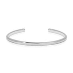A sterling silver Rendezvous Cuff on a white background. 