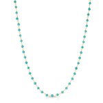 The Bluebell Bouquet Necklace on a white background. 