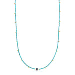 An Endless Summer Necklace - Santorini on a white background.  