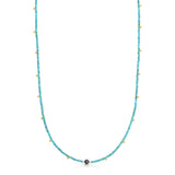 An Endless Summer Necklace - Santorini on a white background.  