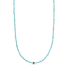 An Endless Summer Necklace - Santorini on a white background.  