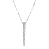 A white gold Love Struck Necklace on a white background. 