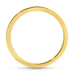 A Flat Ring in yellow gold on a white background. 