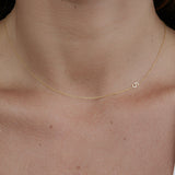 14k Gold Asymmetrical Number Necklace - 5