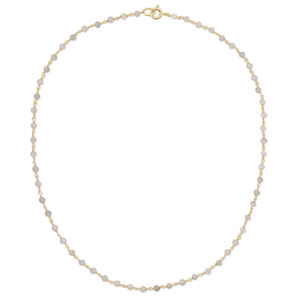 The Sage Bouquet Necklace on a white background. 