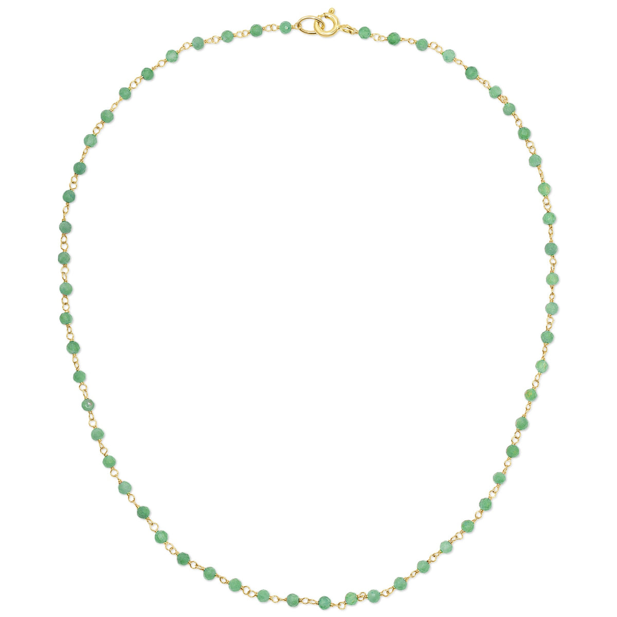 The Clover Bouquet Necklace on a white background. 
