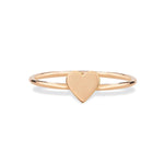 A Heartfelt Ring in rose gold on a white background. 