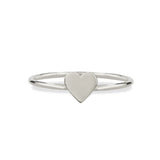 A Heartfelt Ring in white gold on a white background. 