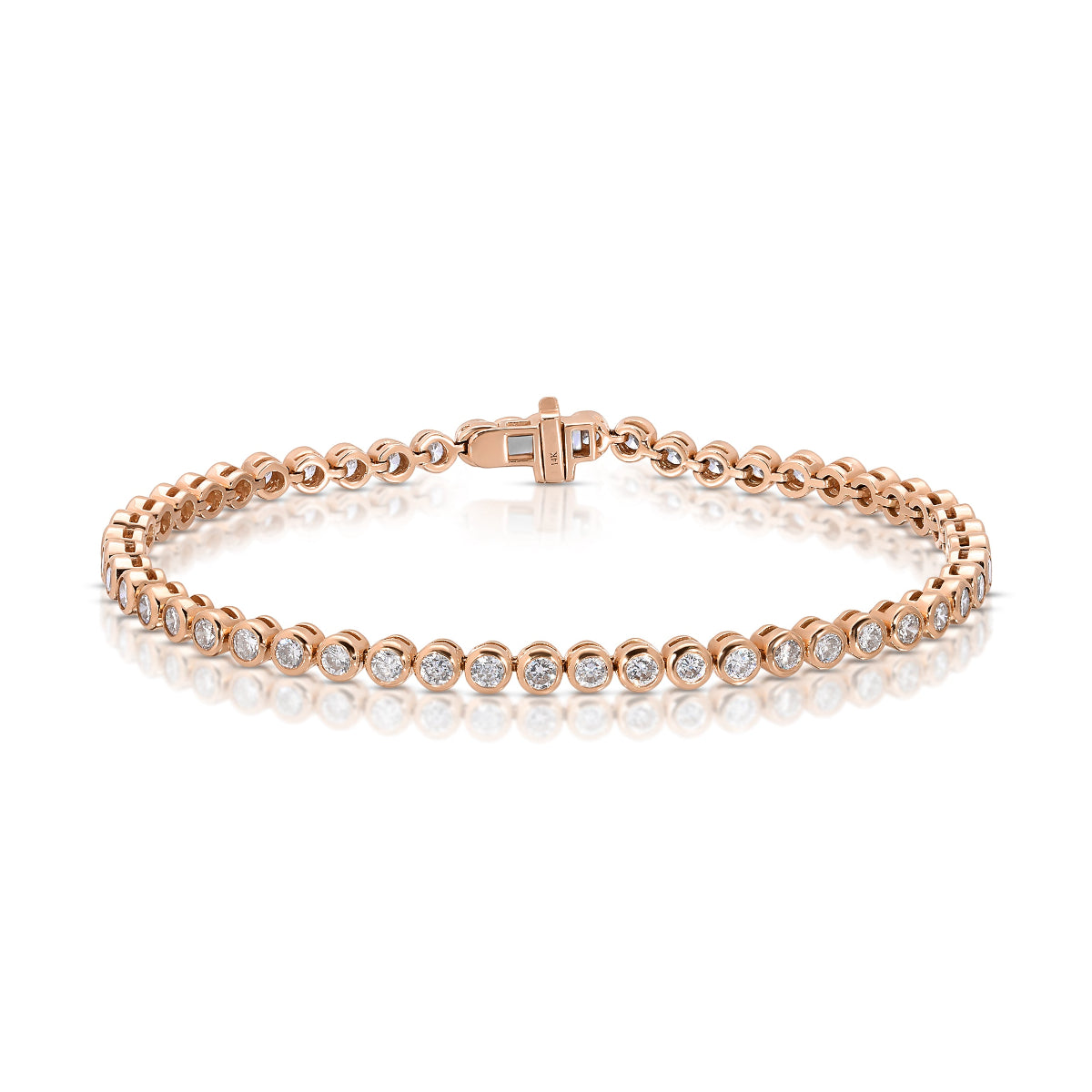 A Love Set Match Bracelet in rose gold on a white background. 