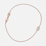 A rose gold Custom Gold Bracelet - 1 Letter with the letter B on a white background. 