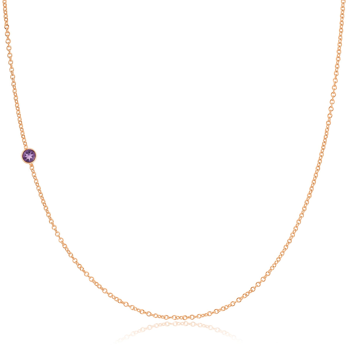 A rose gold 14k Gold Asymmetrical Number Necklace - 9 on a white background. 