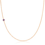 A rose gold 14k Gold Asymmetrical Number Necklace - 9 on a white background. 