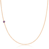 A rose gold 14k Gold Asymmetrical Number Necklace - 9 on a white background. 