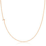 A white gold 14k Gold Asymmetrical Number Necklace - 7 on a white background. 