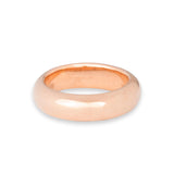 A rose gold Tube Ring on a white background. 