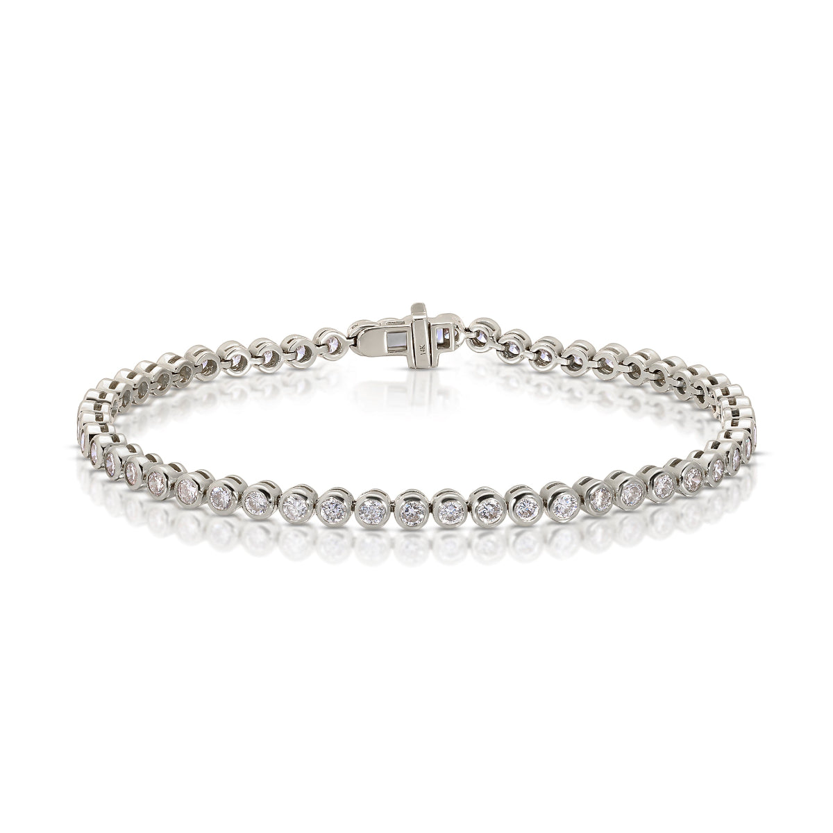A Love Set Match Bracelet in white gold on a white background. 