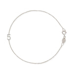 A white gold Custom Gold Bracelet - 1 Letter with the number 5 on a white background. 