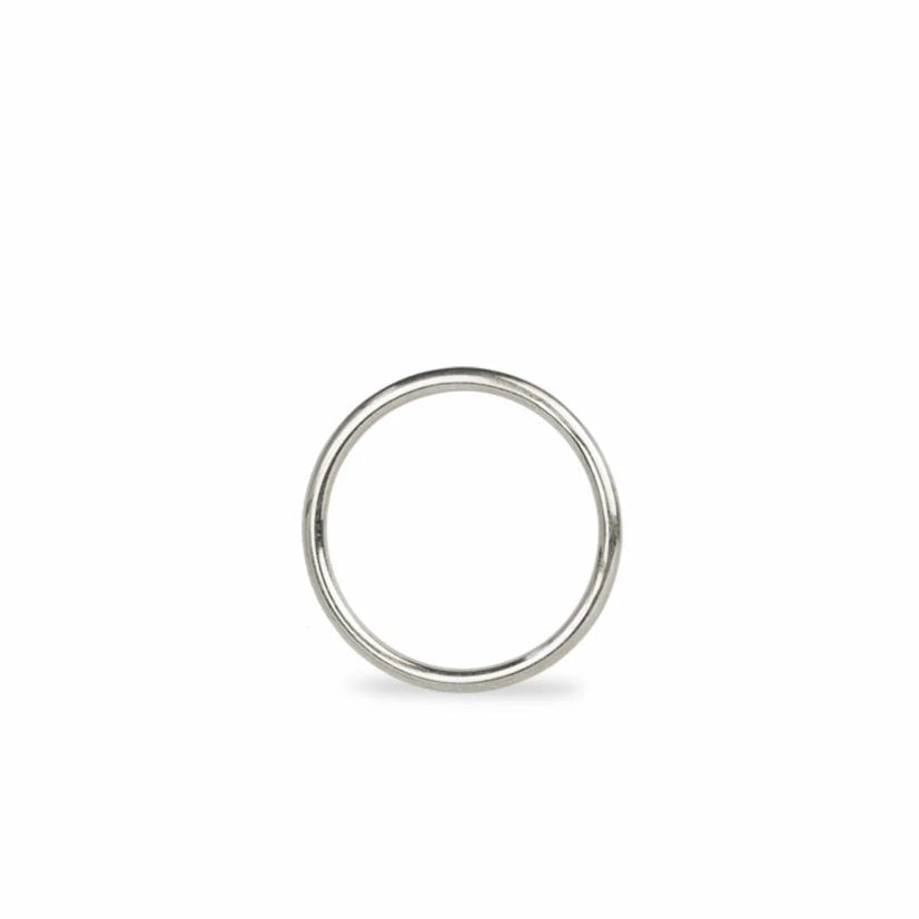 An Open Eclipse Earring - Mini in white gold on a white background. 