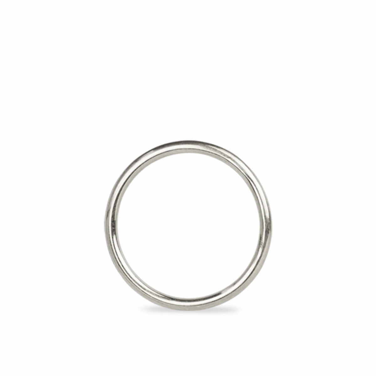 A white gold Open Eclipse Earring - Small on a white background. 