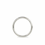 A white gold Open Eclipse Earring - Small on a white background. 