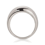 A Paris Ring in white gold on a white background. 