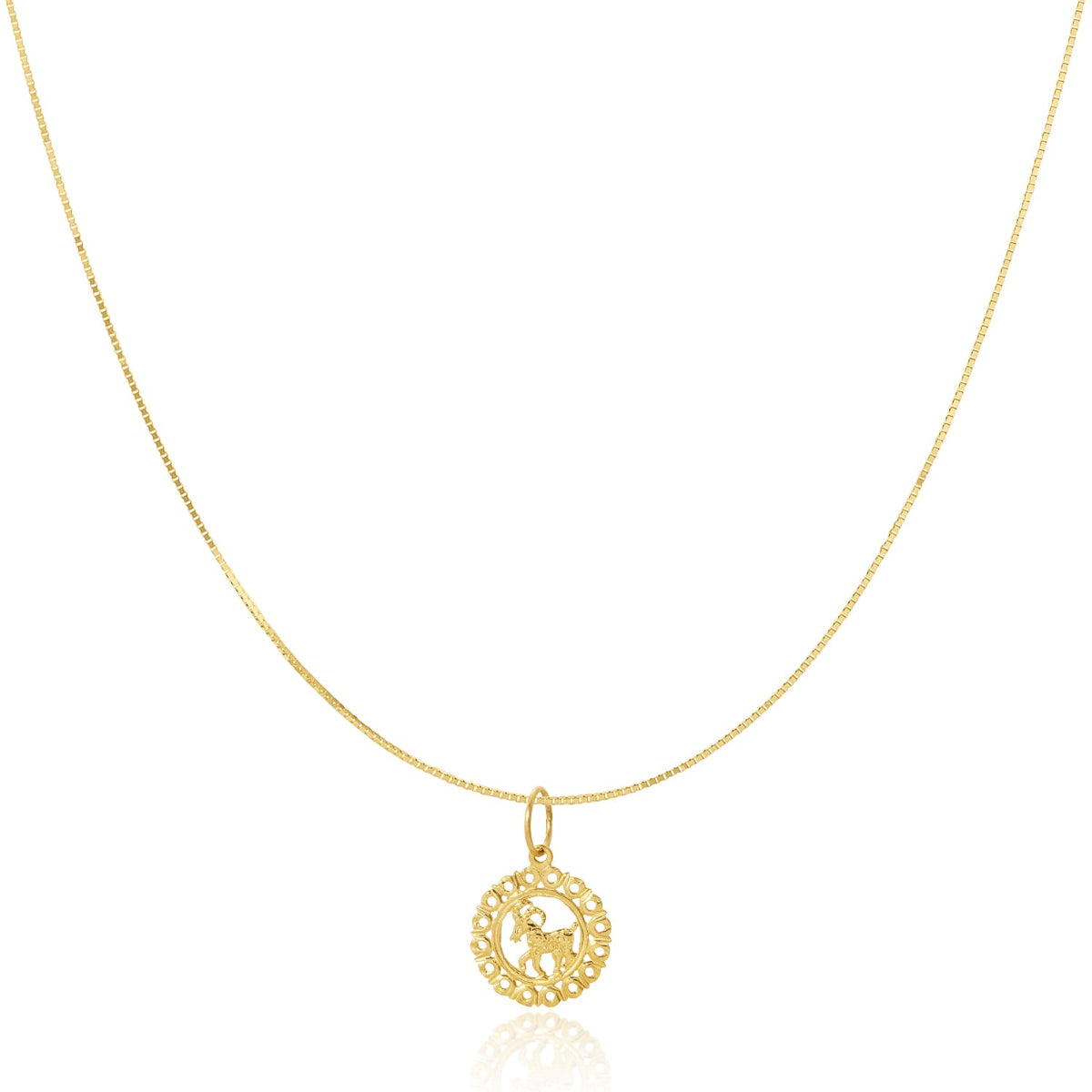The Zodiac Necklace - Aries on a white background.