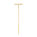 A Threader Earring on a white background. 